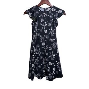 Xhilaration Black Floral Dress. Size XS